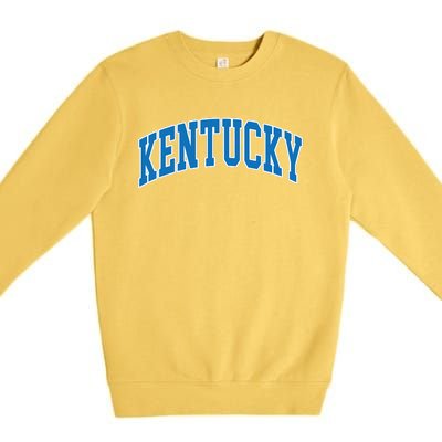 Kentucky Ky Throwback Design Classic Premium Crewneck Sweatshirt