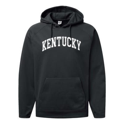 Kentucky KY Vintage Worn Design Classic Performance Fleece Hoodie