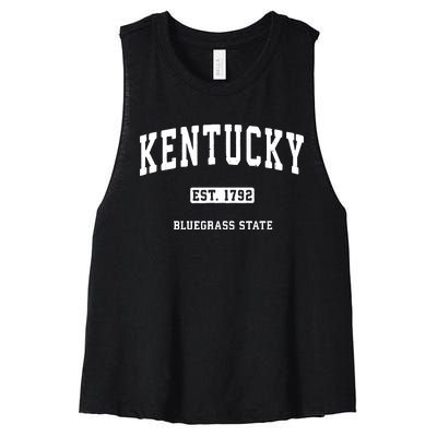 Kentucky Ky Vintage Sports Design Retro Varsity Women's Racerback Cropped Tank