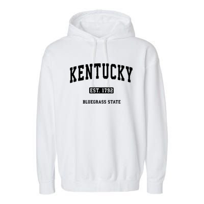 Kentucky Ky Vintage Sports Design Retro Varsity Garment-Dyed Fleece Hoodie