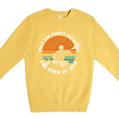 Kayakrafting Kayaker Vintage 2014 Birthday Kayaking Kayaks Gift Premium Crewneck Sweatshirt