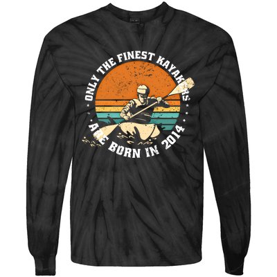 Kayakrafting Kayaker Vintage 2014 Birthday Kayaking Kayaks Gift Tie-Dye Long Sleeve Shirt