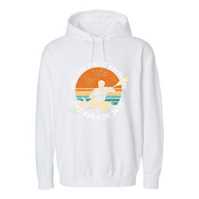 Kayakrafting Kayaker Vintage 2014 Birthday Kayaking Kayaks Gift Garment-Dyed Fleece Hoodie