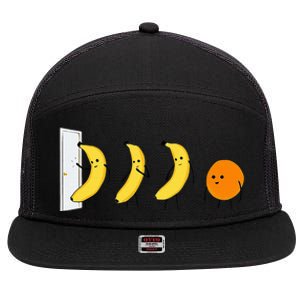 Knock Knock WhoS There Banana WhoS There Orange 7 Panel Mesh Trucker Snapback Hat