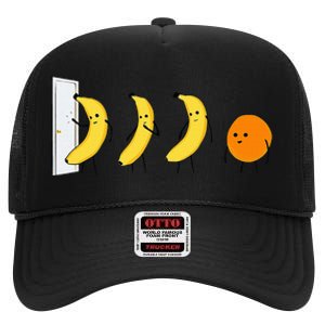 Knock Knock WhoS There Banana WhoS There Orange High Crown Mesh Back Trucker Hat