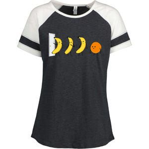 Knock Knock WhoS There Banana WhoS There Orange Enza Ladies Jersey Colorblock Tee