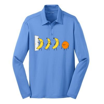 Knock Knock WhoS There Banana WhoS There Orange Silk Touch Performance Long Sleeve Polo