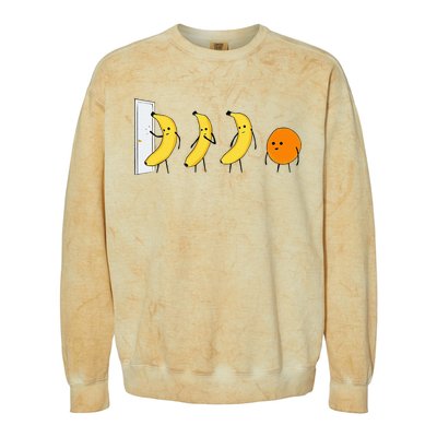 Knock Knock WhoS There Banana WhoS There Orange Colorblast Crewneck Sweatshirt