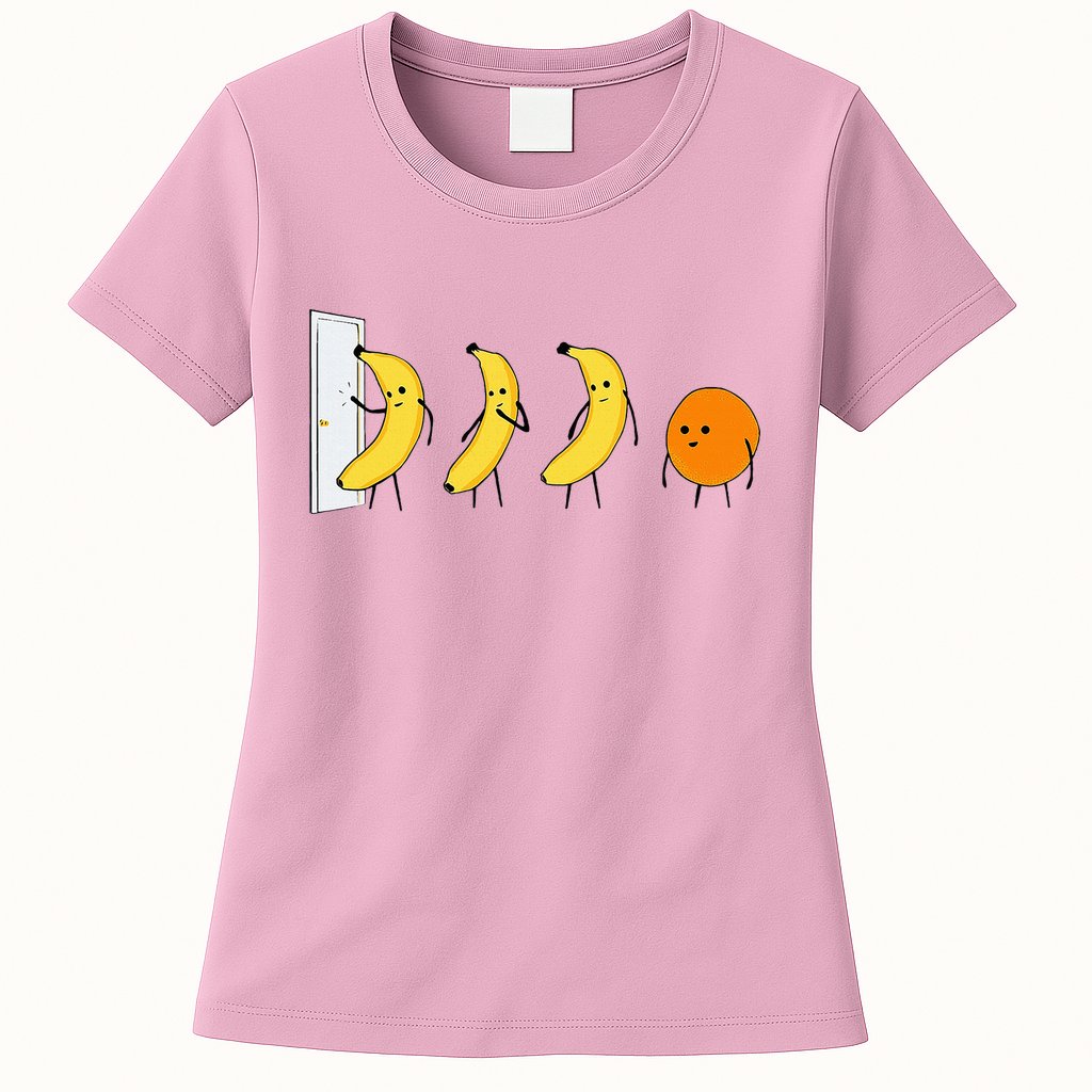 Knock Knock WhoS There Banana WhoS There Orange Womens T-Shirt