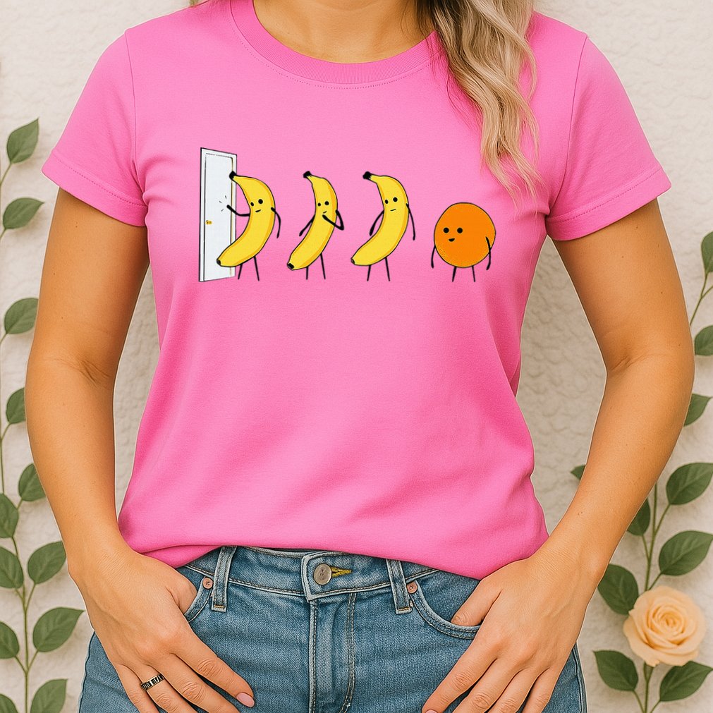Knock Knock WhoS There Banana WhoS There Orange Womens T-Shirt