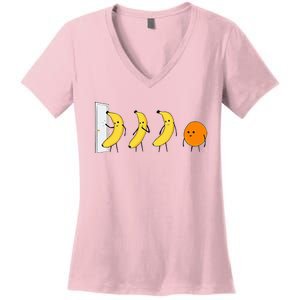 Knock Knock WhoS There Banana WhoS There Orange Women's V-Neck T-Shirt