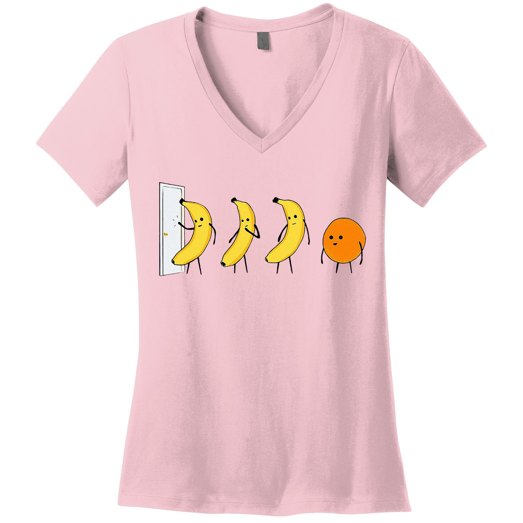 Knock Knock WhoS There Banana WhoS There Orange Women's V-Neck T-Shirt