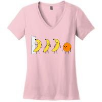 Knock Knock WhoS There Banana WhoS There Orange Women's V-Neck T-Shirt