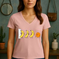 Knock Knock WhoS There Banana WhoS There Orange Women's V-Neck T-Shirt