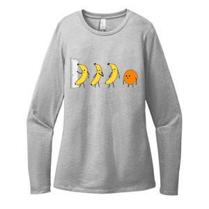 Knock Knock WhoS There Banana WhoS There Orange Womens CVC Long Sleeve Shirt