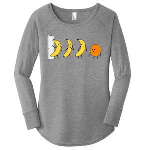 Knock Knock WhoS There Banana WhoS There Orange Women's Perfect Tri Tunic Long Sleeve Shirt