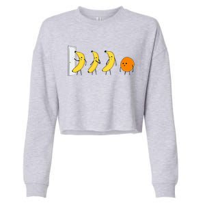 Knock Knock WhoS There Banana WhoS There Orange Cropped Pullover Crew