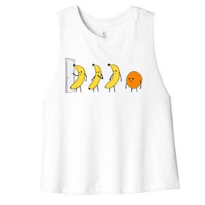 Knock Knock WhoS There Banana WhoS There Orange Women's Racerback Cropped Tank