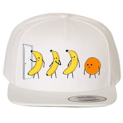 Knock Knock WhoS There Banana WhoS There Orange Wool Snapback Cap