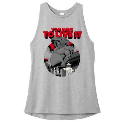 Kyriakos Kapakoulak Wearing You Have To Live It Ladies PosiCharge Tri-Blend Wicking Tank