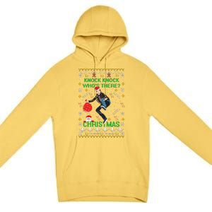 Knock Knock WhoS There Christmas Premium Pullover Hoodie