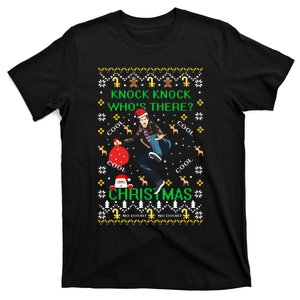 Knock Knock WhoS There Christmas T-Shirt