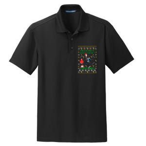 Knock Knock WhoS There Christmas Dry Zone Grid Polo