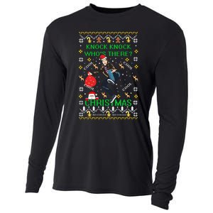 Knock Knock WhoS There Christmas Cooling Performance Long Sleeve Crew