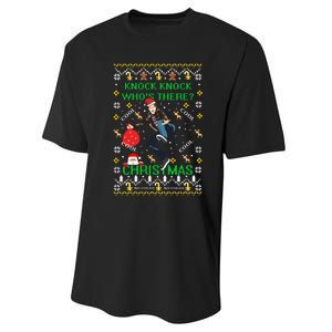 Knock Knock WhoS There Christmas Performance Sprint T-Shirt