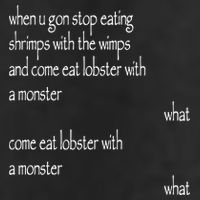 Karsten Kroening When U Gon Stop Eating Shrimps With The Wimps And Come Eat Lobs 7 Panel Mesh Trucker Snapback Hat
