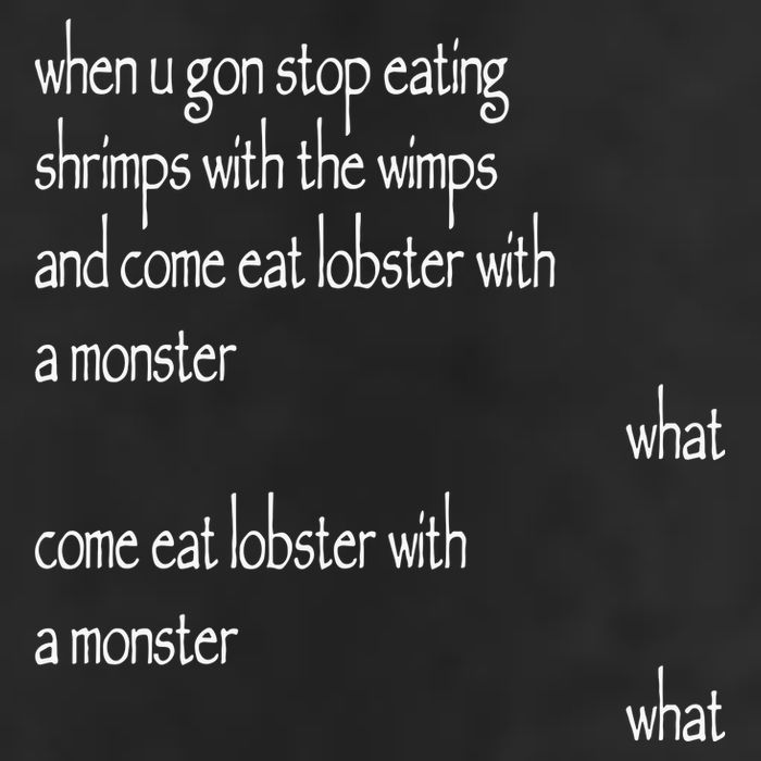 Karsten Kroening When U Gon Stop Eating Shrimps With The Wimps And Come Eat Lobs 7 Panel Mesh Trucker Snapback Hat