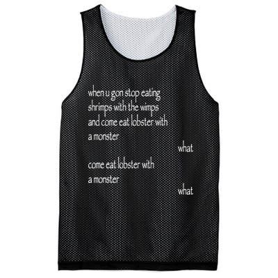 Karsten Kroening When U Gon Stop Eating Shrimps With The Wimps And Come Eat Lobs Mesh Reversible Basketball Jersey Tank