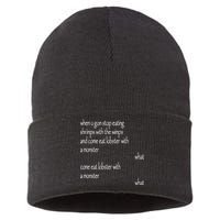 Karsten Kroening When U Gon Stop Eating Shrimps With The Wimps And Come Eat Lobs Sustainable Knit Beanie