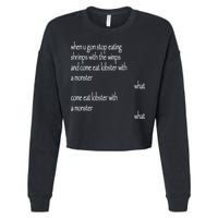 Karsten Kroening When U Gon Stop Eating Shrimps With The Wimps And Come Eat Lobs Cropped Pullover Crew