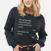 Karsten Kroening When U Gon Stop Eating Shrimps With The Wimps And Come Eat Lobs Cropped Pullover Crew