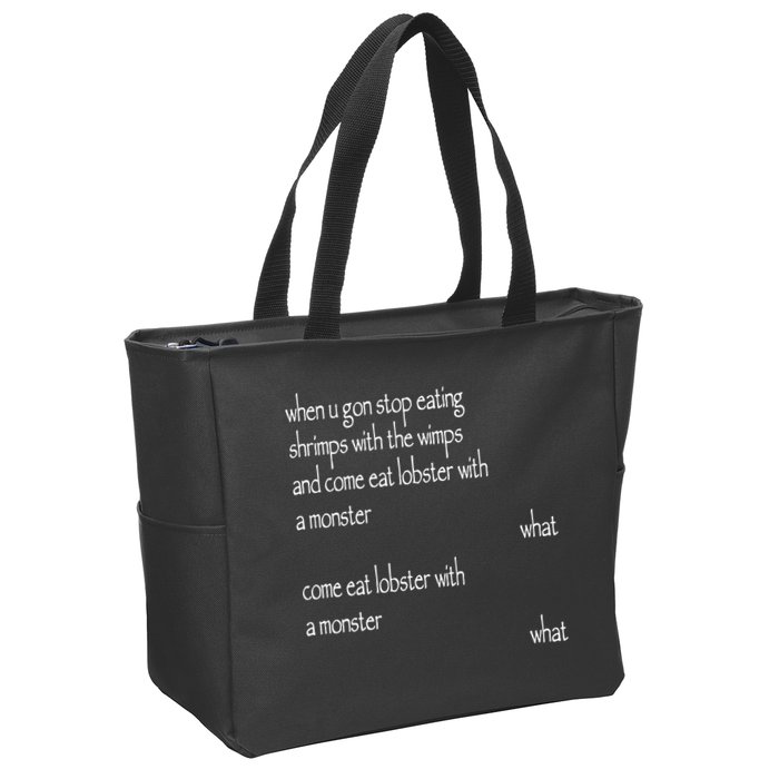 Karsten Kroening When U Gon Stop Eating Shrimps With The Wimps And Come Eat Lobs Zip Tote Bag