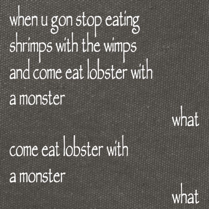 Karsten Kroening When U Gon Stop Eating Shrimps With The Wimps And Come Eat Lobs Cotton Canvas Backpack