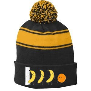 Knock Knock Whos There Banana Didnt Say Orange Stripe Pom Pom Beanie