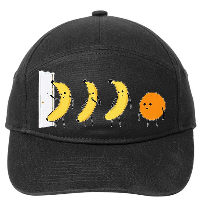 Knock Knock Whos There Banana Didnt Say Orange 7-Panel Snapback Hat