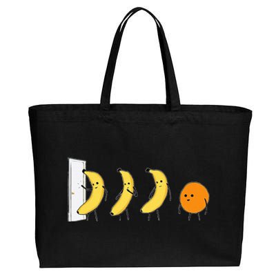 Knock Knock Whos There Banana Didnt Say Orange Cotton Canvas Jumbo Tote