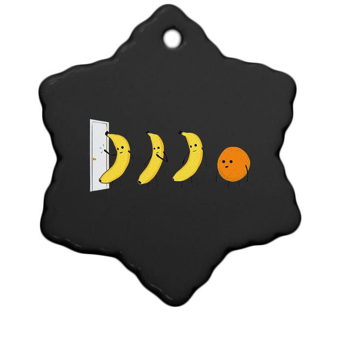 Knock Knock WhoS Here Banana WhoS Here Orange Ceramic Star Ornament