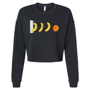 Knock Knock WhoS Here Banana WhoS Here Orange Cropped Pullover Crew