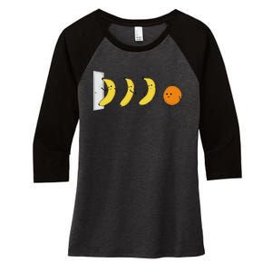 Knock Knock WhoS Here Banana WhoS Here Orange Women's Tri-Blend 3/4-Sleeve Raglan Shirt