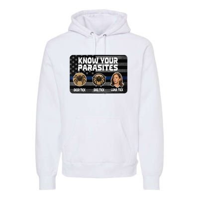 Kamala Know Your Parasites Deer Tick Dog Tick Luna Tick Premium Hoodie