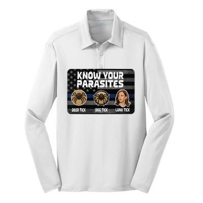 Kamala Know Your Parasites Deer Tick Dog Tick Luna Tick Silk Touch Performance Long Sleeve Polo