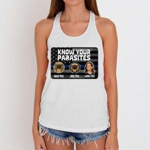 Kamala Know Your Parasites Deer Tick Dog Tick Luna Tick Women's Knotted Racerback Tank