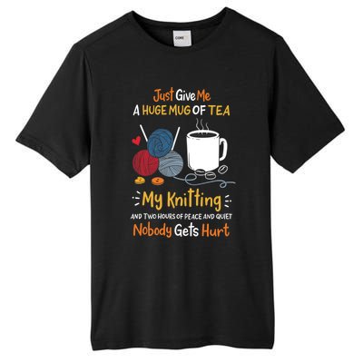 Knitting Knitter Yarn Coffee Gift Tall Fusion ChromaSoft Performance T-Shirt