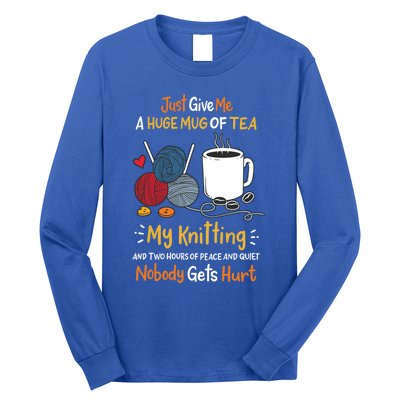 Knitting Knitter Yarn Coffee Gift Long Sleeve Shirt