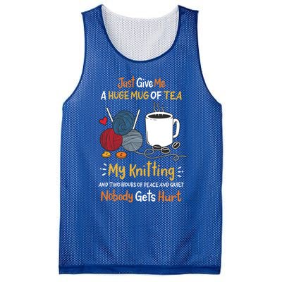 Knitting Knitter Yarn Coffee Gift Mesh Reversible Basketball Jersey Tank