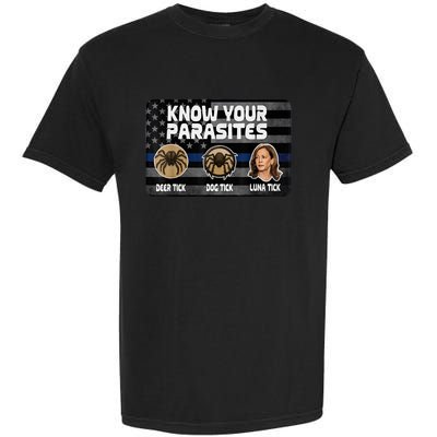 Kamala Know Your Parasites Deer Tick Dog Tick Luna Tick Garment-Dyed Heavyweight T-Shirt